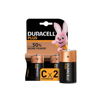 Duracell Plus C Alkaline Batterij 2 Stuks